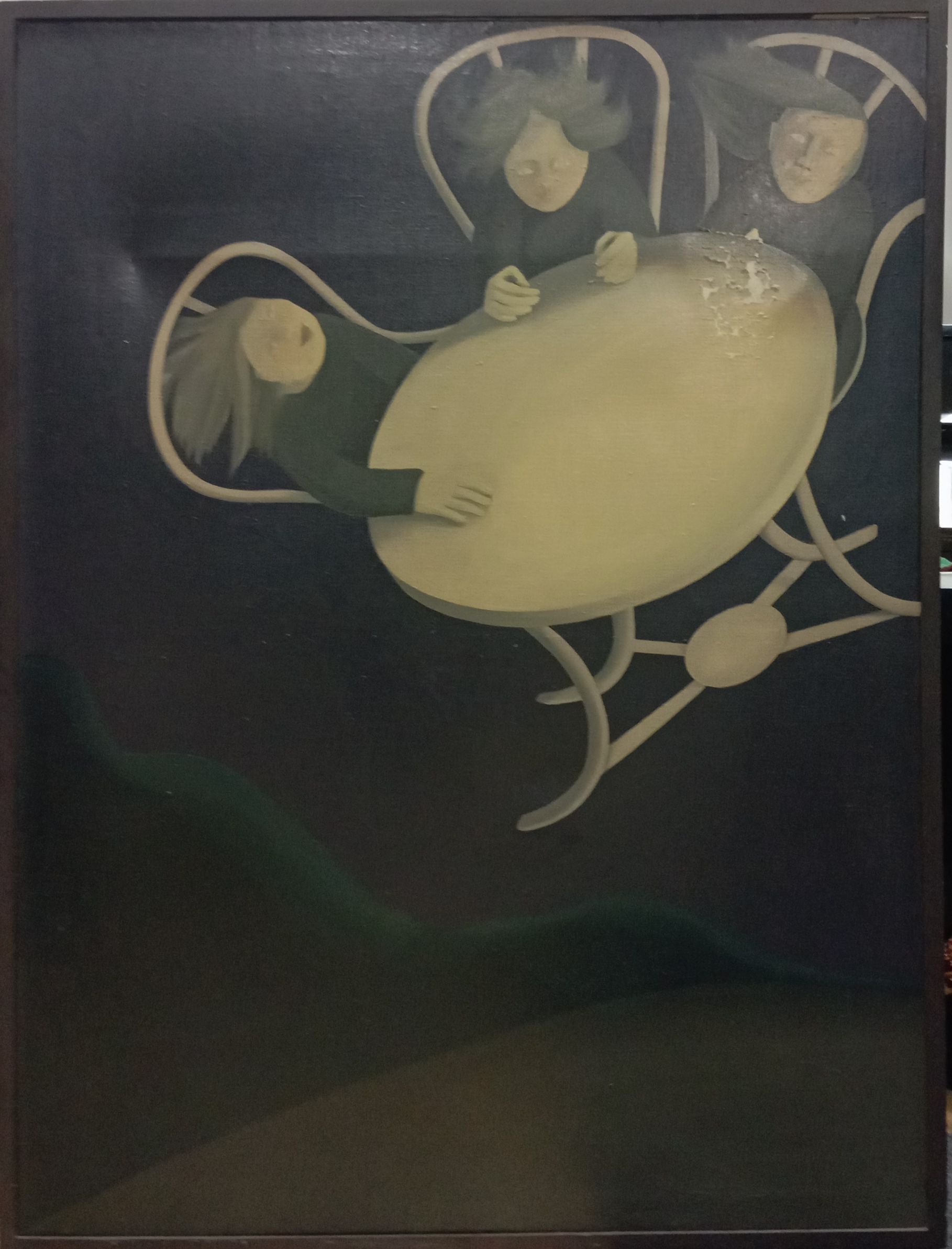 1976 Tres Volanderas 130x97 Óleo sobre lienzo